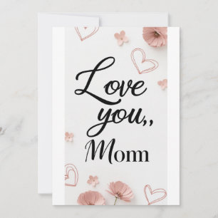Liebe Sie, Mama, Mütter Tageskarte Einladung