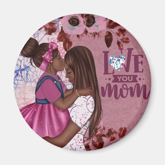 Liebe Sie Mama Mutter und Kind Muttertag Magnet (Vorne)