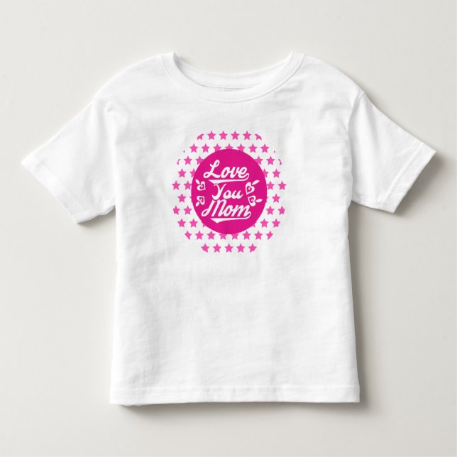 Liebe Sie Mama - Muttertagskreis-Design-11096 Kleinkind T-shirt (Vorderseite)