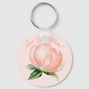Liebe Sie Mama Pink Floral Watercolor Mütter Tag Schlüsselanhänger