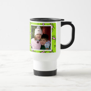 Liebe Sie Mama, Rosa und grünes Foto Kaffee Tasse