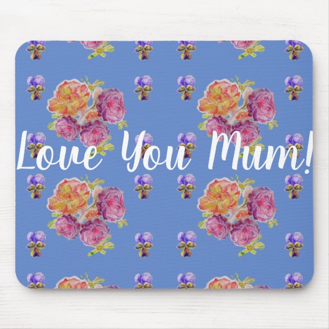Liebe Sie Mama Rose Blumenrechner Maus Mat Pad Mousepad (Vorne)