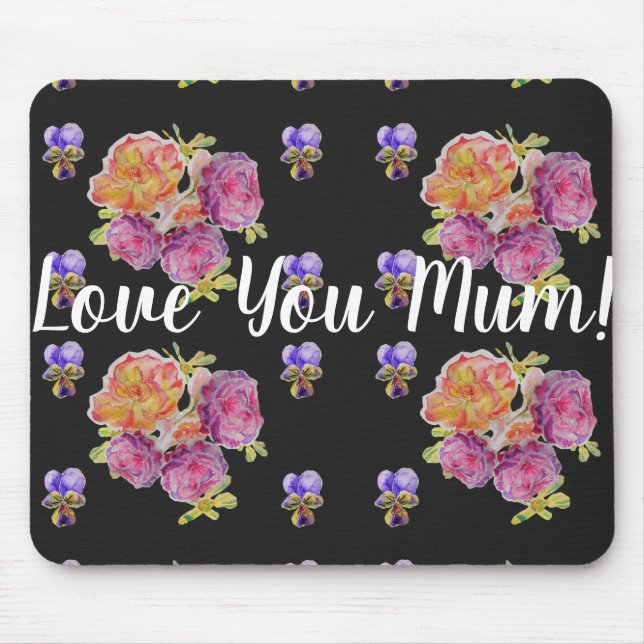 Liebe Sie Mama Rose Blumenrechner Maus Mat Pad Mousepad (Vorne)
