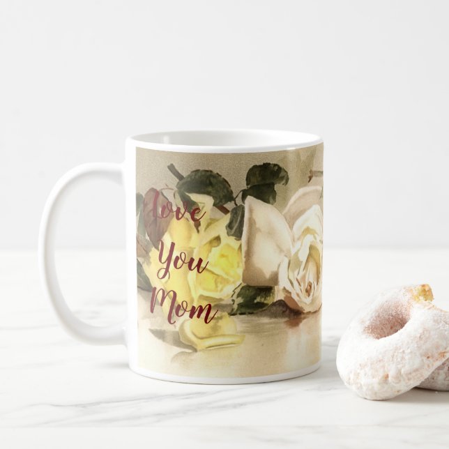 Liebe Sie Mama Rose Klassische Tasse Cup (Mit Donut)
