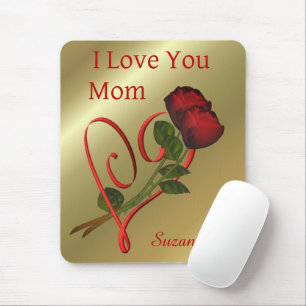 Liebe Sie Mama Rote Rosen Herzlich Personalisiert Mousepad