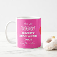 Liebe Sie MAMA Skript Coolen Niedlichen Rosa Mutte