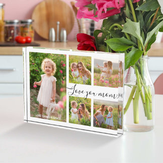 Liebe Sie Mama Typografie Mütter Tag Foto Collage