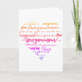 Liebe Sie Mama Worte im Muttertag der Herzmutter Karte