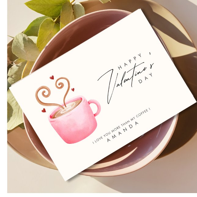 Liebe Sie mehr als Kaffee lustige Valentinerkarte Einladung (Von Creator hochgeladen)