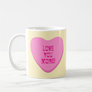 Liebe Sie mehr Liebe Sie die meisten rosafarbenen Kaffeetasse