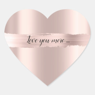 Liebe Sie mehr Vielen Dank Name Rose Gold Aufklebe Herz-Aufkleber