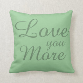 Liebe Sie mehr, Weißherzen des Moosgrüns w Kissen