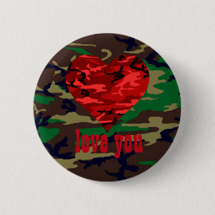 Liebe Sie militärischer Valentinsknopf Button