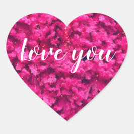 Liebe Sie moderne Herzklammern, Glossy Herz-Aufkleber