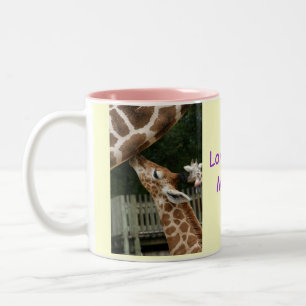 Liebe Sie Mutter Giraffe Mug Zweifarbige Tasse
