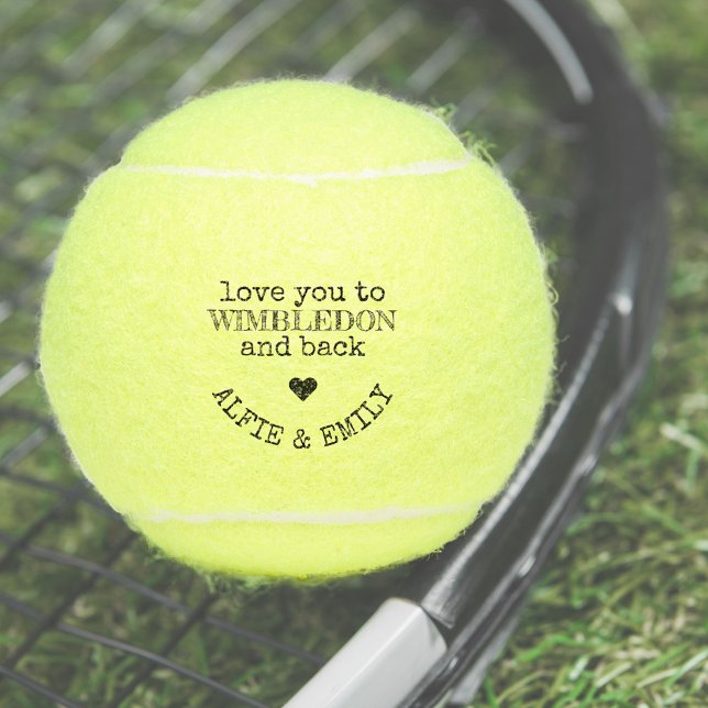 Liebe Sie nach Wimbledon und zurück Personalisiert Tennisbälle (Von Creator hochgeladen)