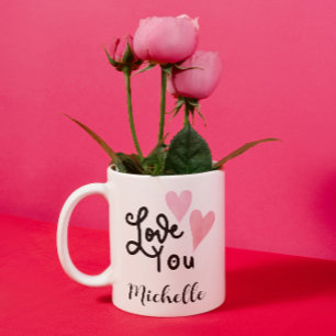 Liebe Sie Niedlich rosa Rosenherzen Kaffeetasse