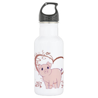Liebe Sie, niedliche Piggy Kunst Trinkflasche