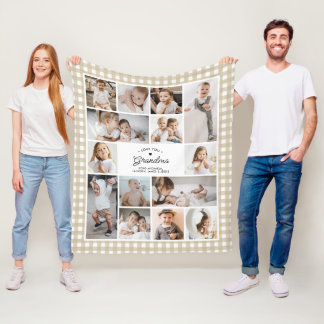 Liebe Sie Oma 14-Foto Collage Custom Text Geschenk Fleecedecke