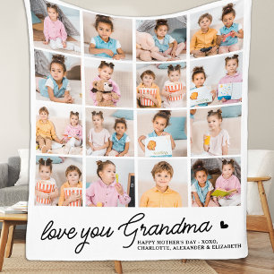 Liebe Sie Oma Custom Simple Modern 16 Foto Fleecedecke
