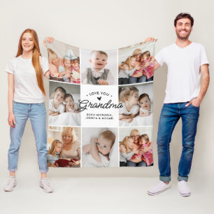 Liebe Sie Oma Foto Collage Custom Text Geschenk Fleecedecke