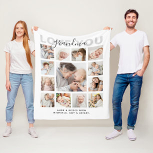 Liebe Sie Oma/Nana/Granny/Andere 13-Foto Fleecedecke