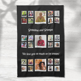 Liebe Sie Oma und Oma Familienfoto Collage Geschirrtuch
