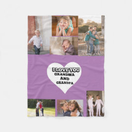 Liebe Sie Oma und Opa Innen Herzstück 7 Foto Fleecedecke
