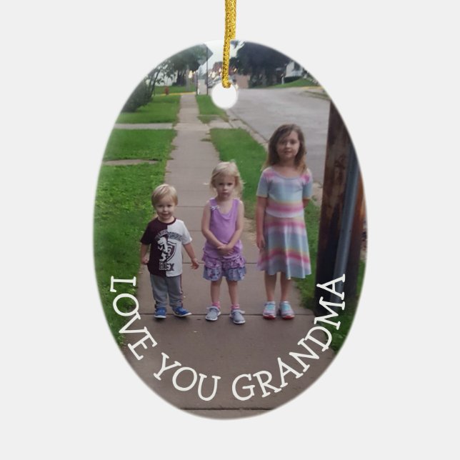 Liebe Sie Oma, Weihnachtsgeschenk zu Weihnachten Keramik Ornament (Vorne)