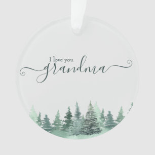 Liebe Sie Oma Winterwald Foto Ornament