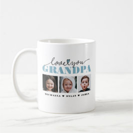Liebe Sie Opa/Grampa/andere 3-Foto Kaffeetasse