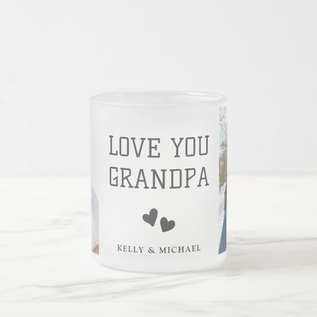 Liebe Sie, Opa Modern Collage Foto Kaffee Tasse (Mittel)