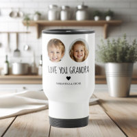 Liebe Sie Opa | Personalisiertes Zwei-Gesichter-Fo