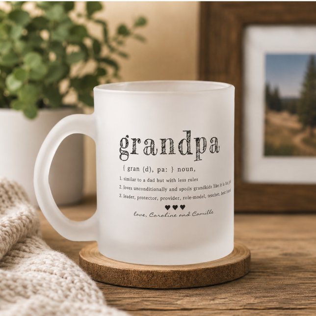 Liebe Sie Opa Tasse |Zwei handgeschriebene Fotos (Love You Grandpa Mug |Two Photo Handwritten Coffee)