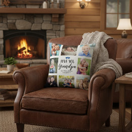 Liebe Sie Opa Typografie FotoCollage Kissen