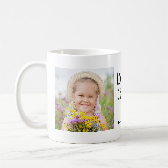 Liebe Sie Opa | Zwei handgeschriebene Fotos Kaffeetasse (Links)