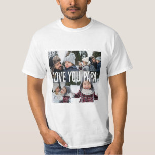 Liebe Sie Papa FotoCollage T-Shirt
