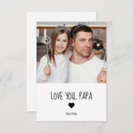Liebe Sie Papa-Fotokarte Karte