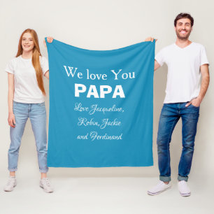 Liebe Sie Papa Geschenk Chic Skriptfamilie Namen r Fleecedecke