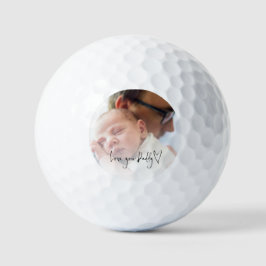 Liebe Sie Papa Modernes Skript Custom Foto Vater Golfball