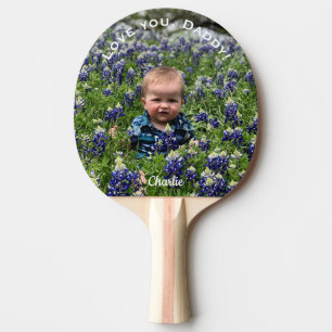 Liebe Sie Papa Vatertag Zoll Foto Tischtennis Schläger