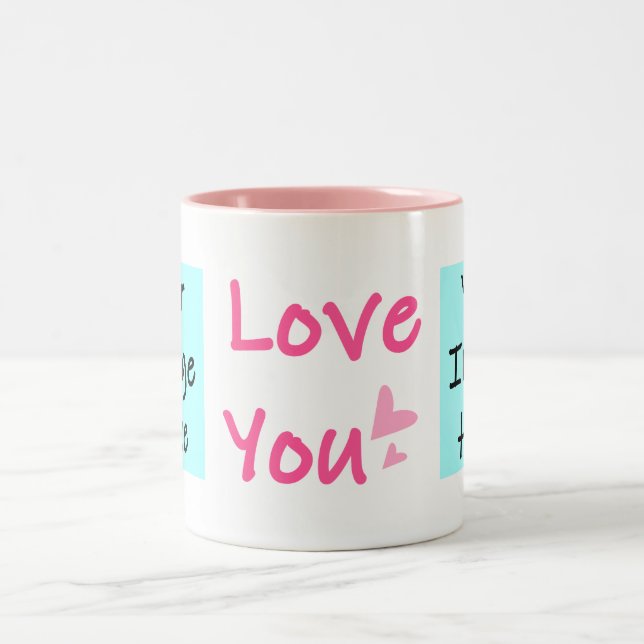 Liebe Sie Personalisiert Zweifarbige Tasse (Mittel)