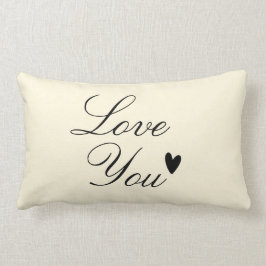 "Liebe Sie" Personalisiertes Textdesign Lendenkissen