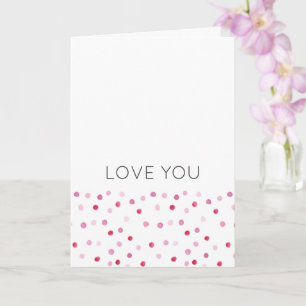 LIEBE SIE Pink Polka Dots NAME Sweet Artisan Karte