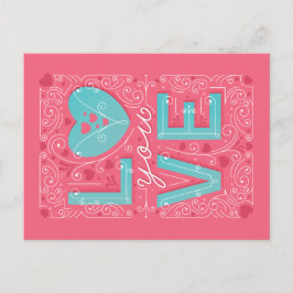 LIEBE SIE/Postkarte des Valentines Tages Feiertagspostkarte