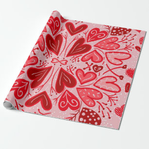 Liebe Sie Red Hearts Valentine Geschenke Geschenkpapier