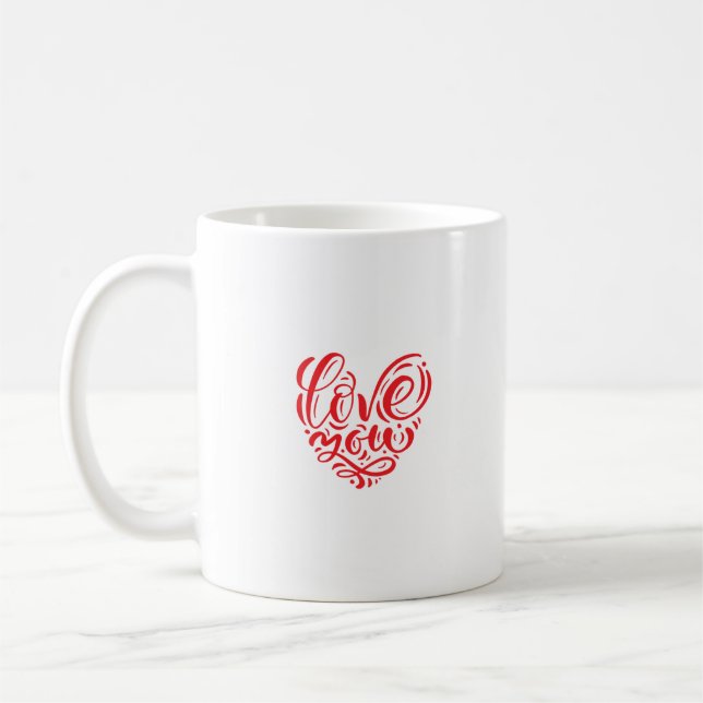 Liebe Sie rot Kaffeetasse (Links)