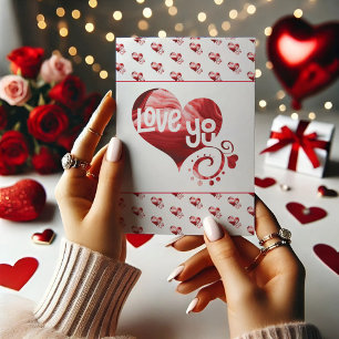 Liebe Sie rotes Herz Valentine Faltschachtel Danke