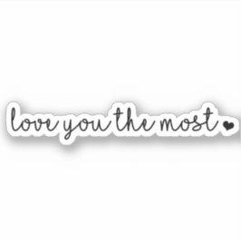 Liebe Sie Schwarz-weißer Herzjubiläum Aufkleber