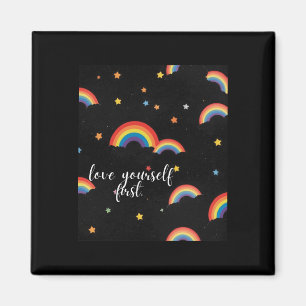 Liebe Sie selbst Erste Regenbogenpresse Magnet